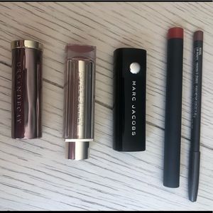 Lot of 5 High End Lip Products: Mac, Marc jacobs